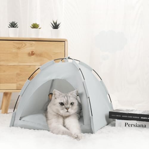 Tente Chat - CatTentBed™ - Gris Cyan - Empire Du Chat