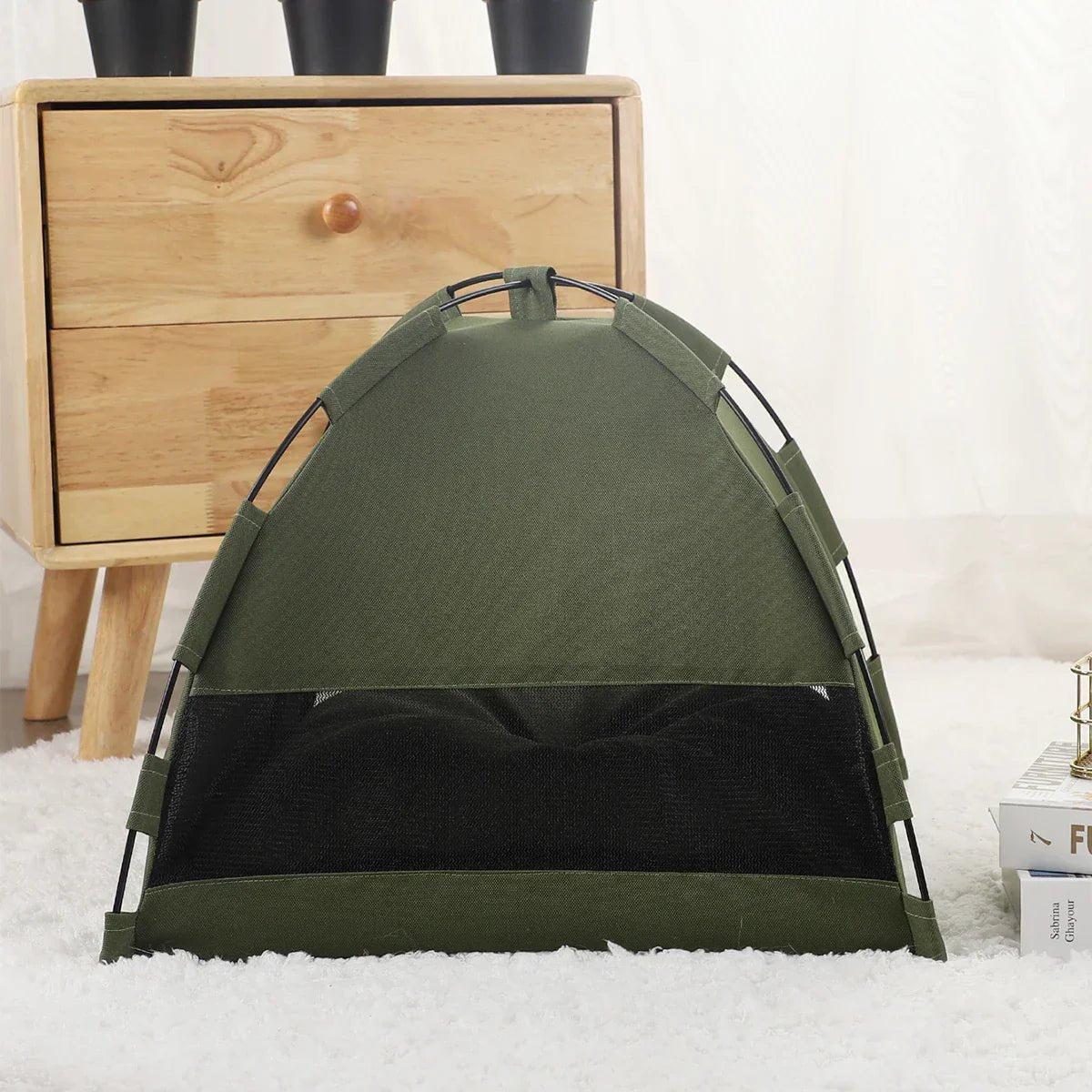 Tente Chat - CatTentBed™ - Vert Militaire - Empire Du Chat