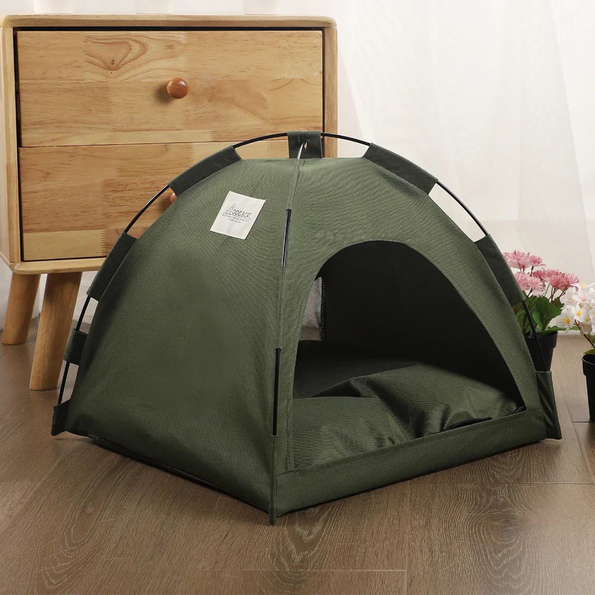Tente Chat - CatTentBed™ - Vert Militaire - Empire Du Chat