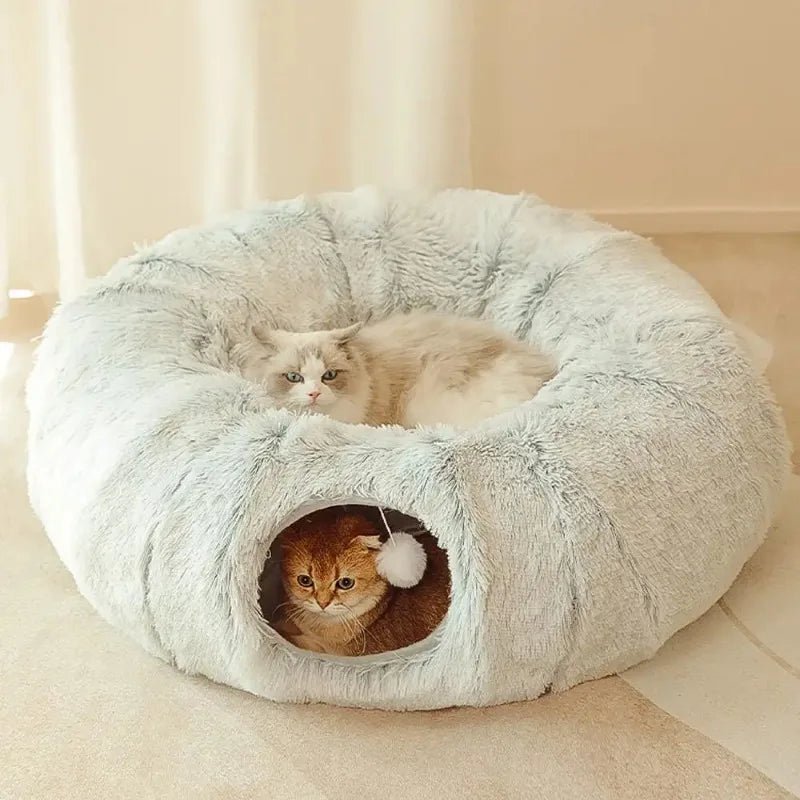 Lit pour Chat - CatLitTunnel™ - Gris - Empire Du Chat