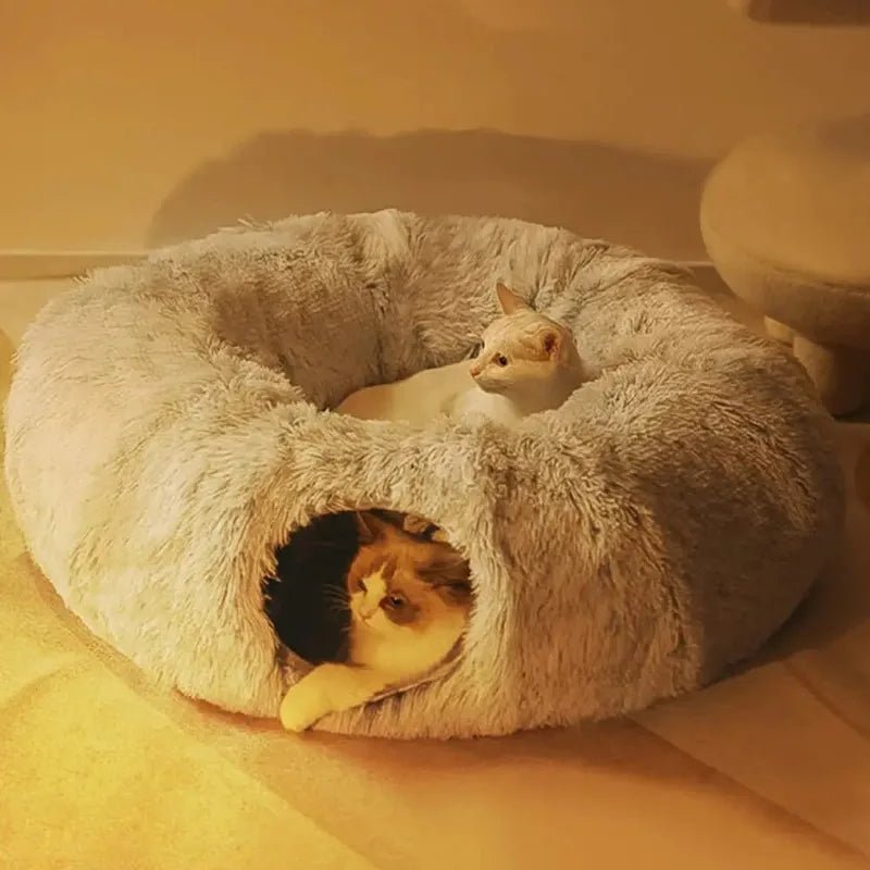 Lit pour Chat - CatLitTunnel™ - Gris - Empire Du Chat